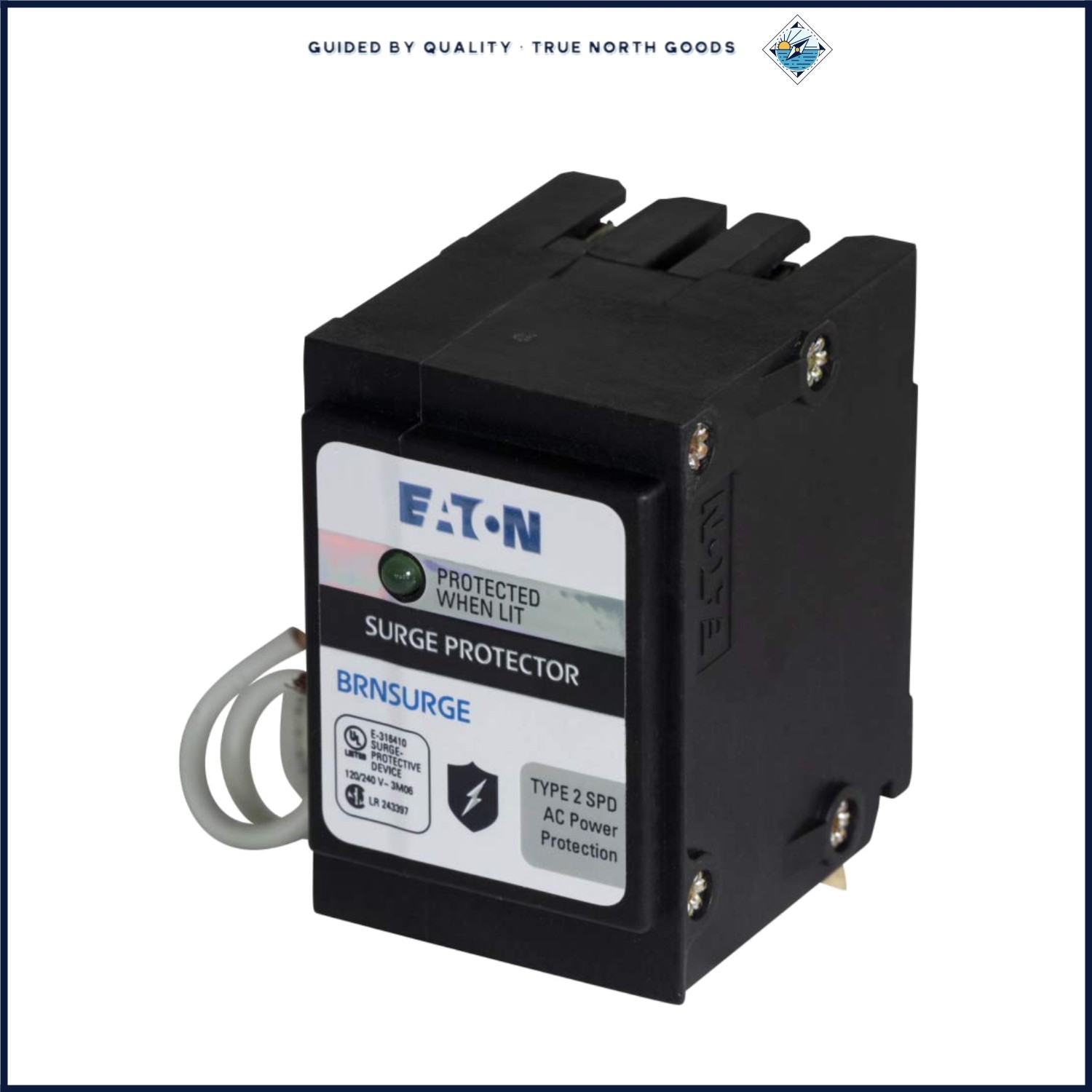 Two Pole Surge Protector for Type BR Circuit Breakers in Electrical Panels