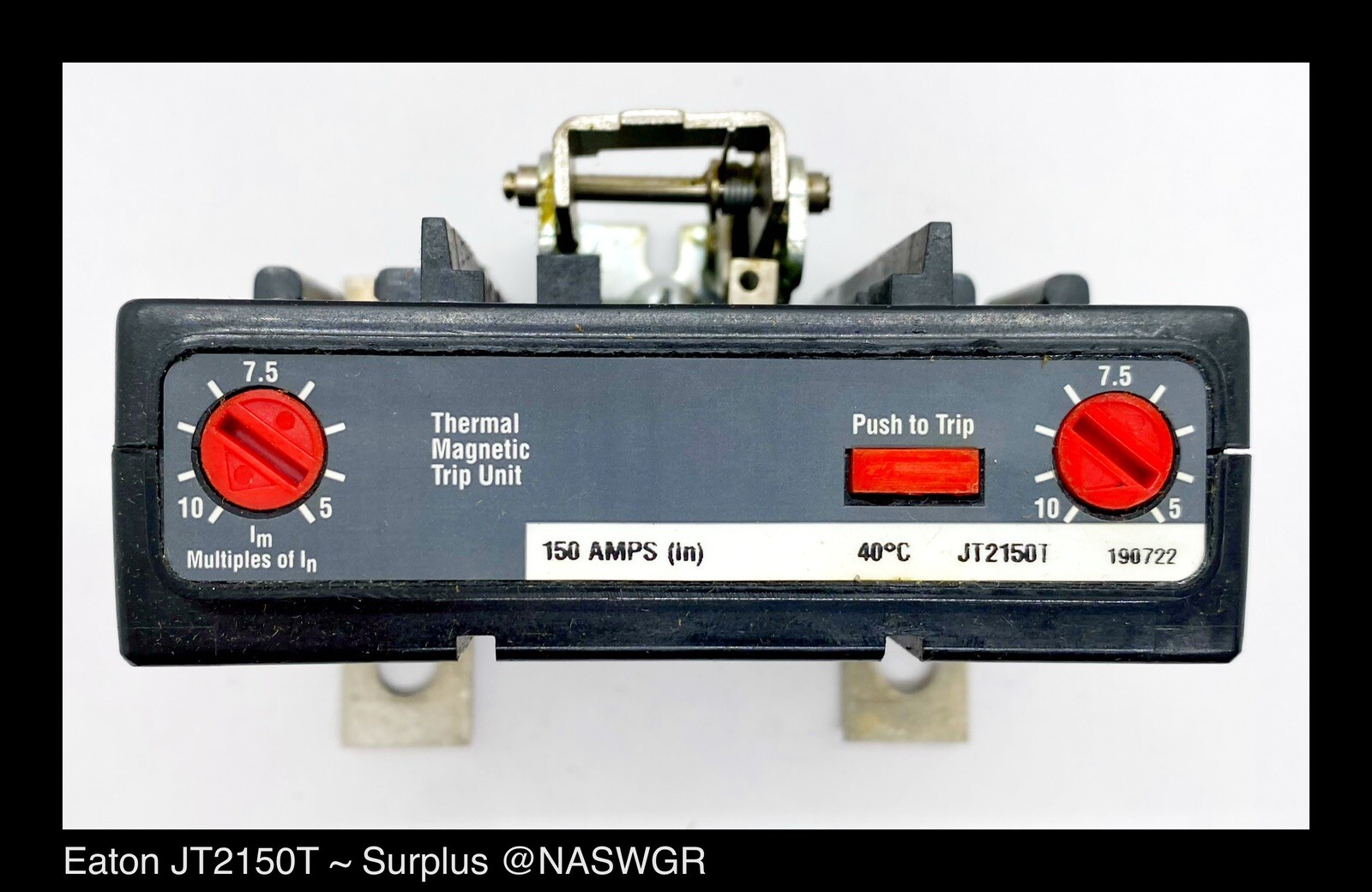 Eaton JT2150T Thermal Magnetic Trip Unit 150A S:1491D70G35 – Unused Surplus