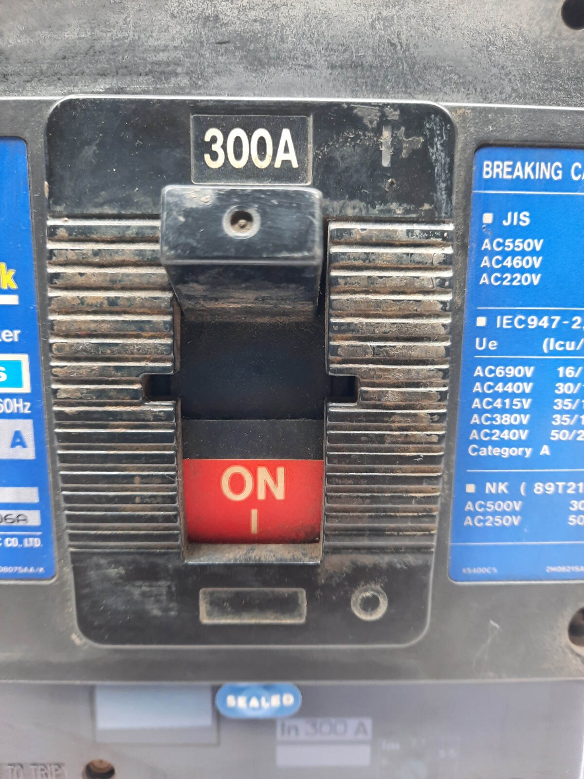 Terasaki Xs400cs 3 Pole 300 Amps Circuit Breaker / Tested ok