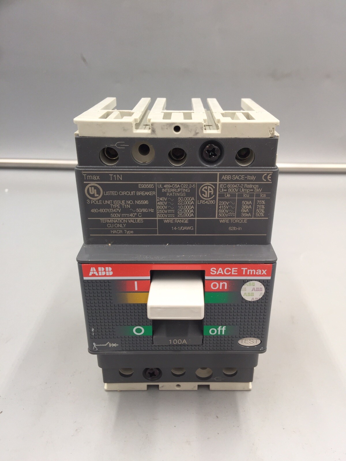 HOUSTON STOCK NEW ABB T1N100TL SACE TMAX T1N 100A 600V FREE 2 DAY AIR BUY NOW