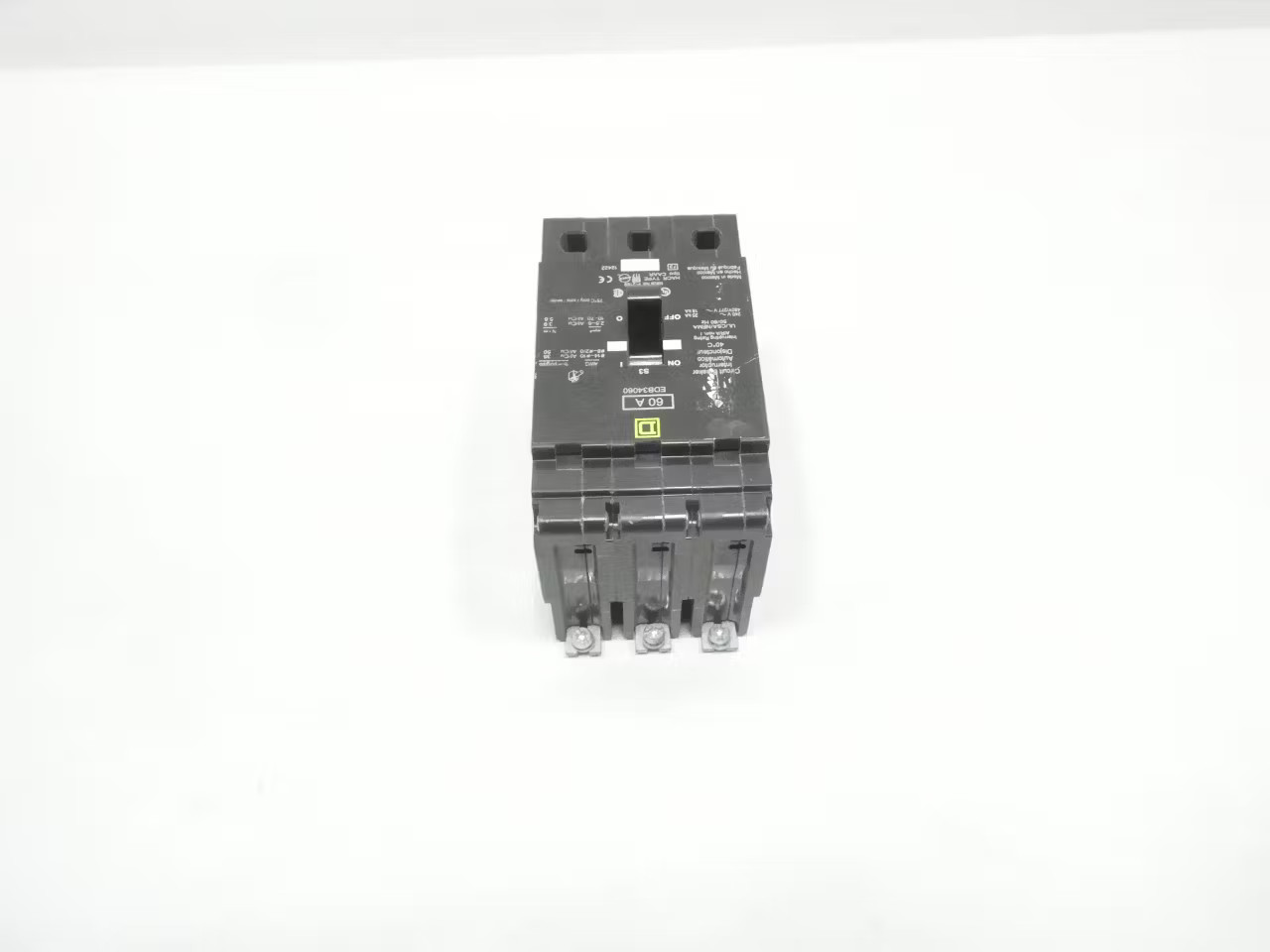 Square D EDB34060 Molded Case Circuit Breaker 3p 60a Amp 240/480v-ac