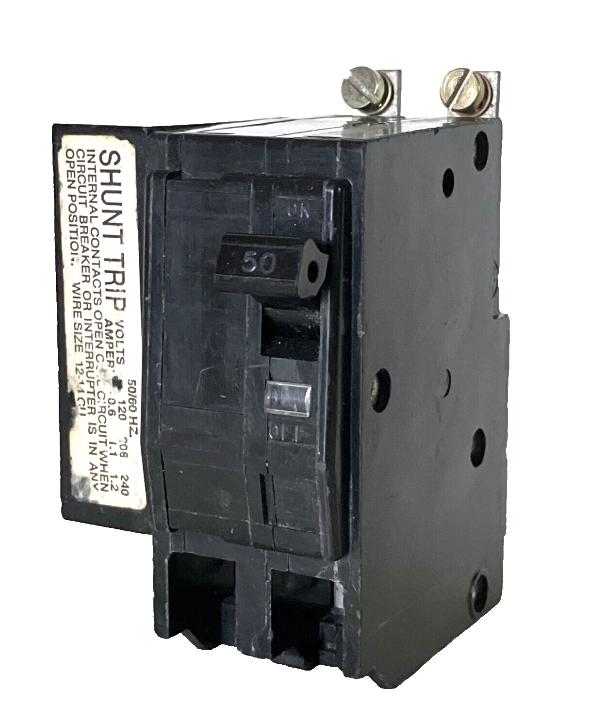 Square D QO250VH1021 Circuit Breaker 50A 2 Pole 22kA 240V nice used.