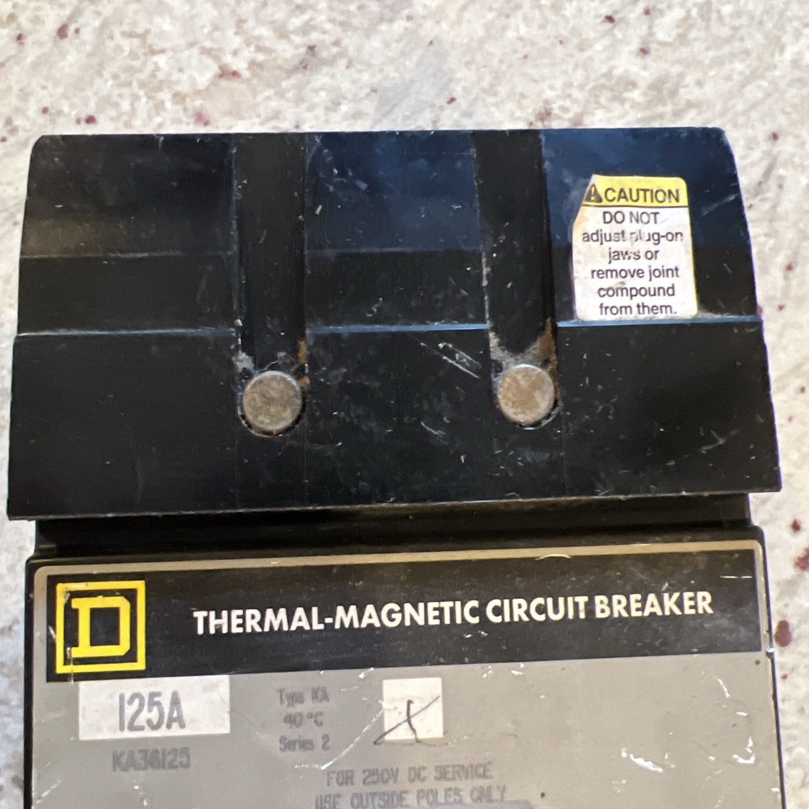 SQUARE D I-LINE CIRCUIT BREAKER KA36125 125 AMP 600 VOLT 3-POLE *SEE PICTURES*