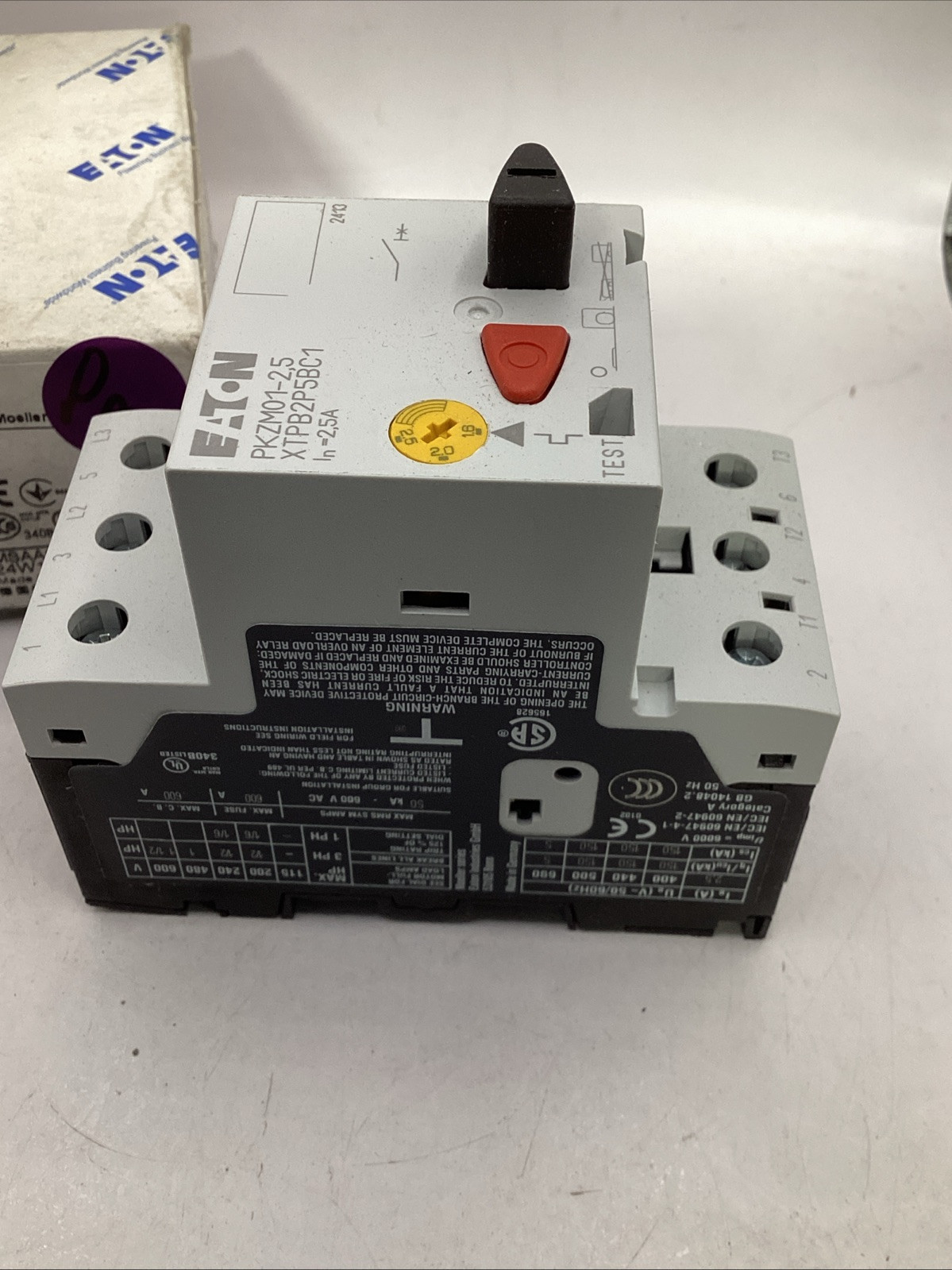 Eaton PKZM01-2,5 XTPB2P5BC1 Motor Protection Circuit Breaker 🟣
