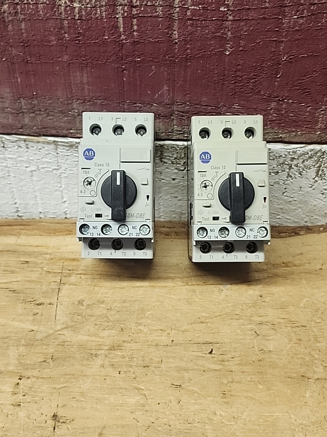 Lot of 2 Allen Bradley 140M-D8E-C10 Motor Protection Circuit Breaker 6.3-10A