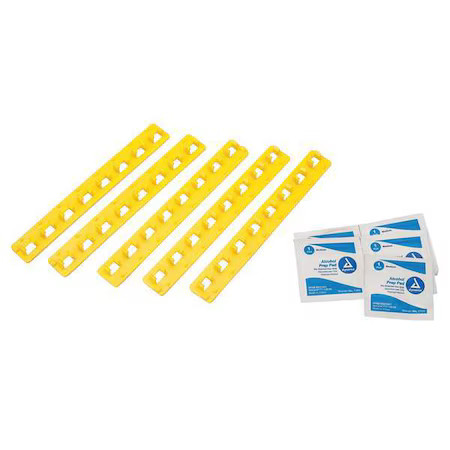 Brady 51265 Blocking Bar Holder, Yellow, Fiberglass Reinforced Nylon, 5/16 In