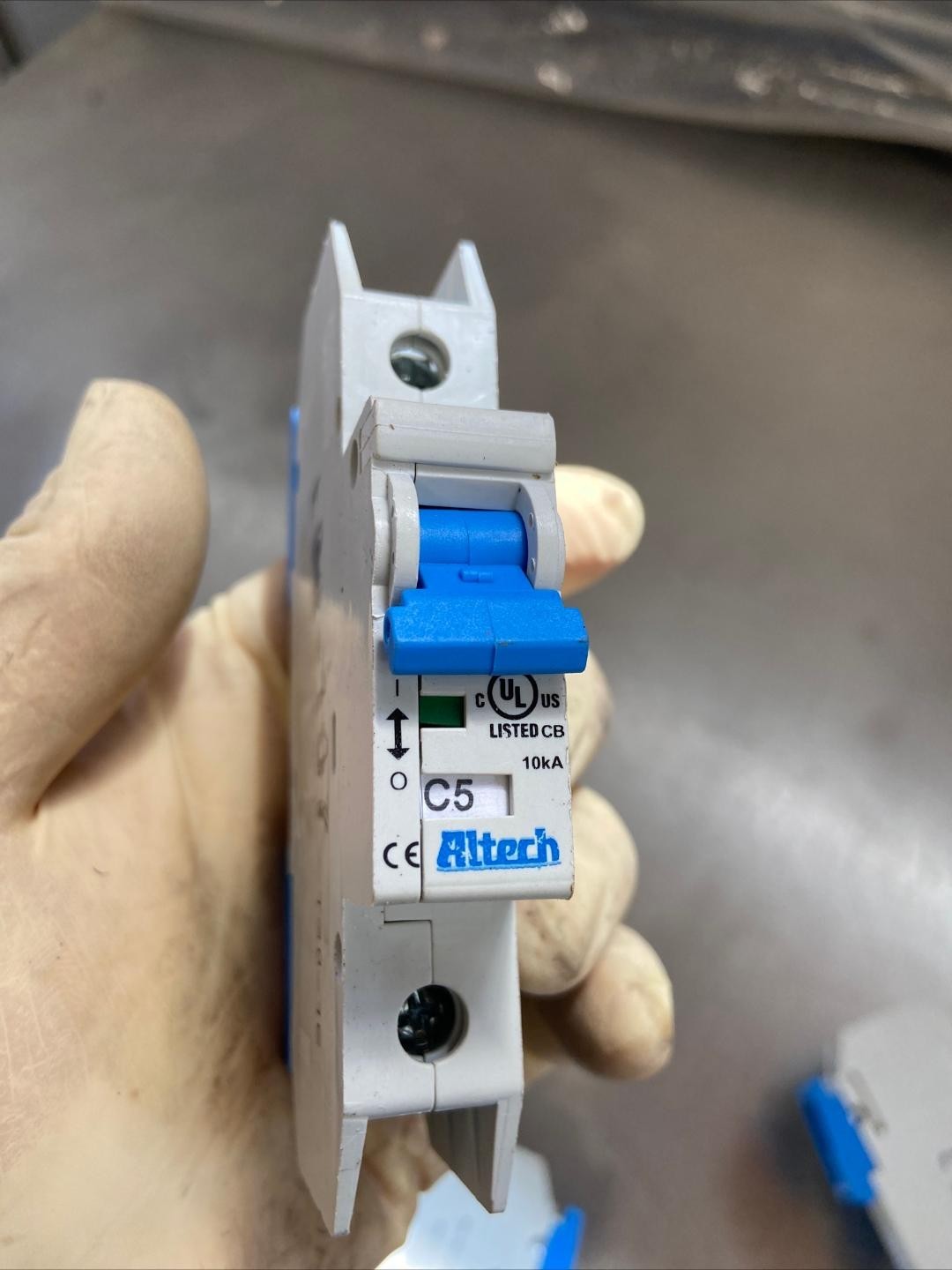 10 Altech 5 amp DIN Rail Mounted UL 489 Branch Circuit Breaker EBR-107 1 Pole