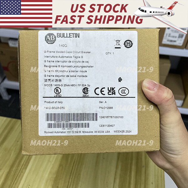 140G-G2C3-C50 NEW AB 3-Pole 480V Molded Case Circuit Breaker Free delivery