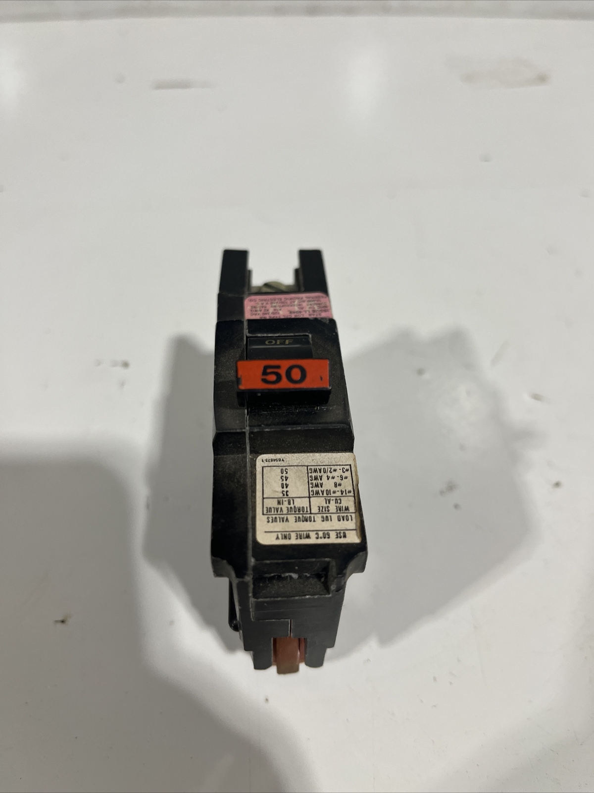 FEDERAL PACIFIC FPE 50 AMP 1 POLE NA150 STAB-LOK 1″ Thick Wide CIRCUIT BREAKER