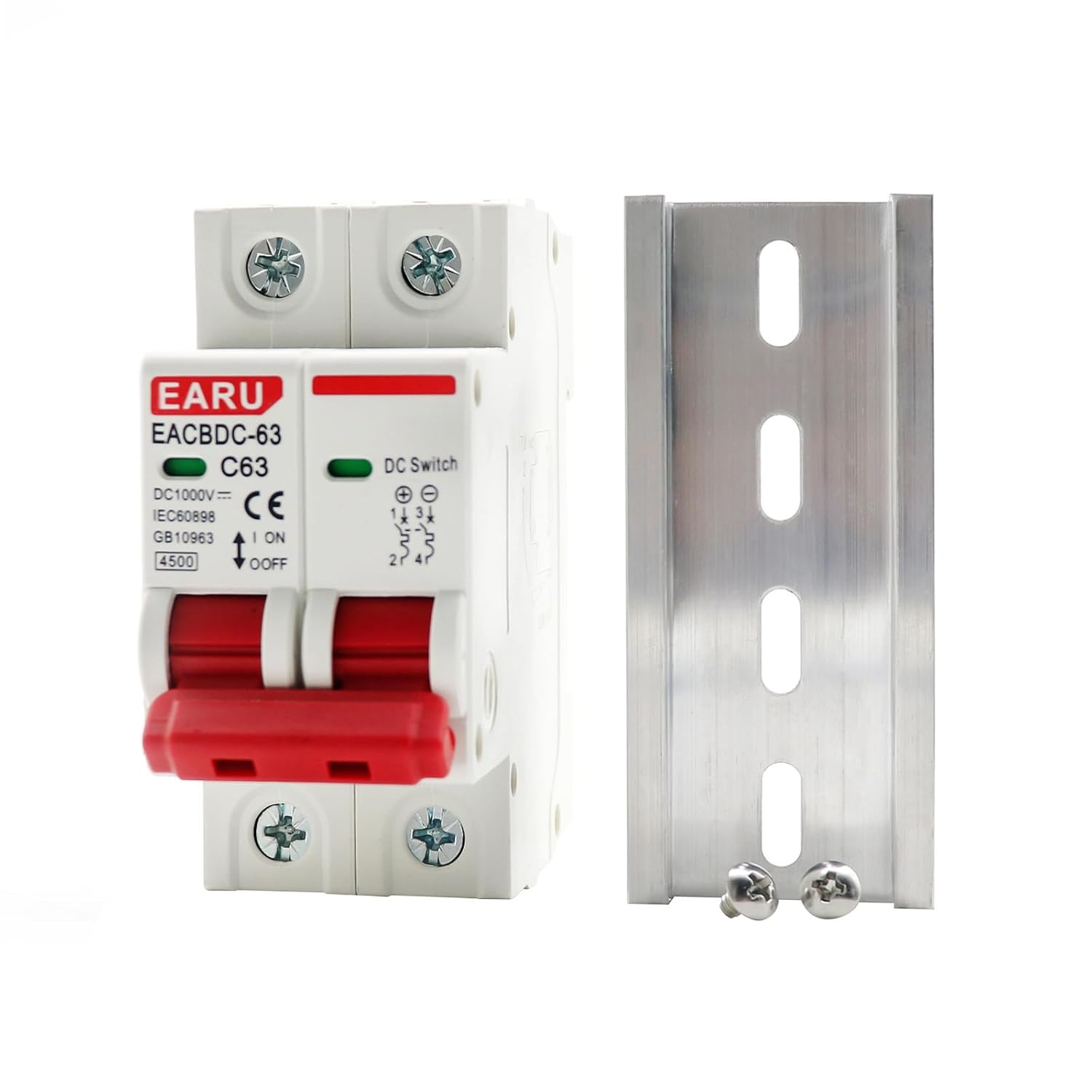 DC 1000V Solar Mini Circuit Breaker Overload Protection Switch 6A/10A/16A/20A/25