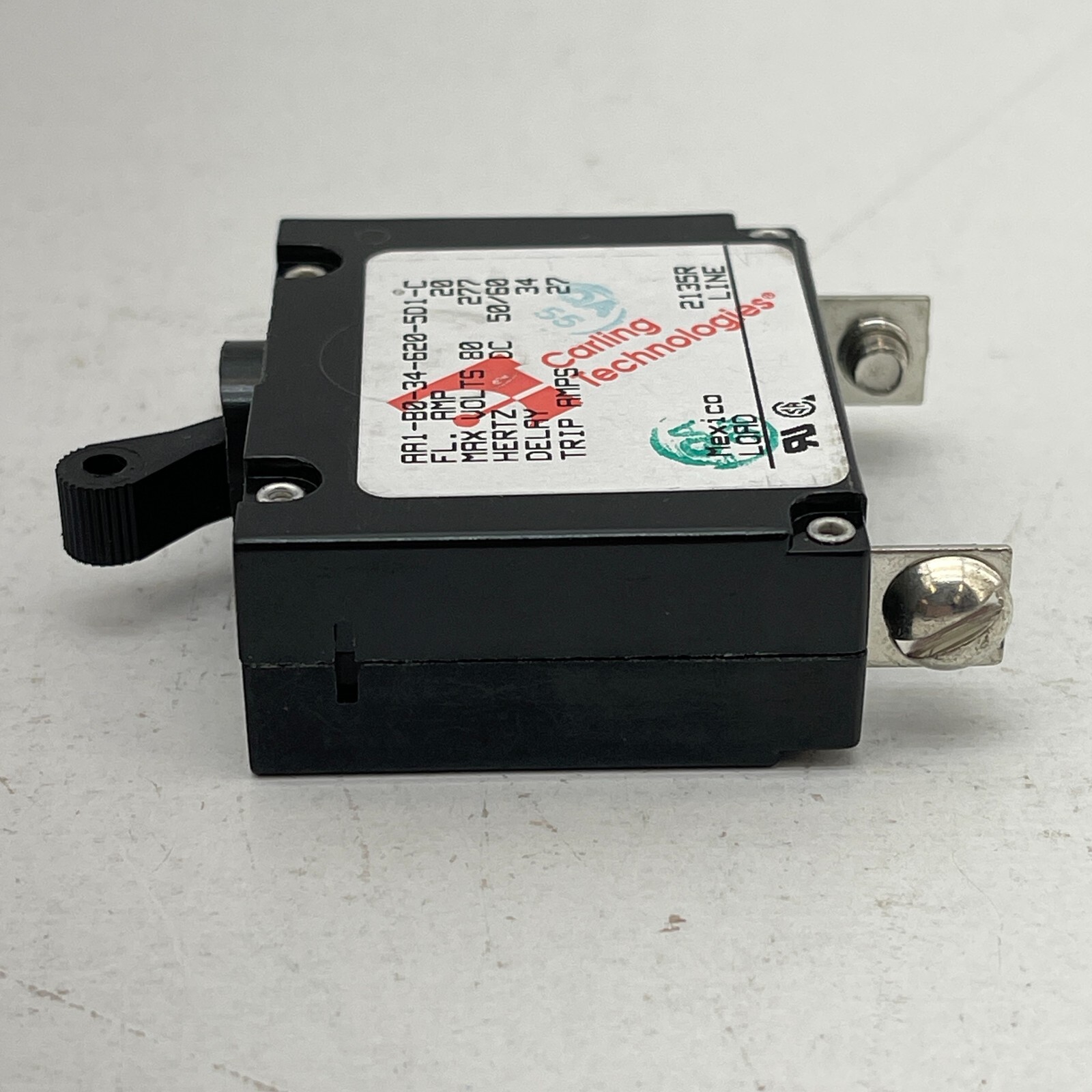 AA1-B0-34-620-5D1-C Carling Technologies Circuit Breaker 20Amp 277V Series – New