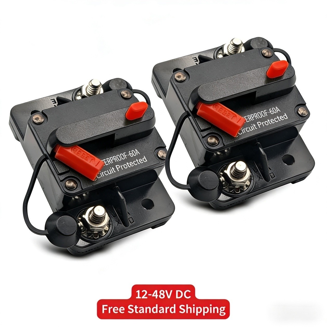 2Pcs 30A-300A Amp Waterproof Circuit Breaker Auto/Marine/Solar 12-48V DC