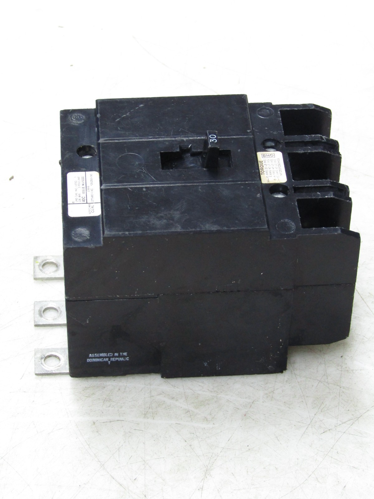 🙌 WESTINGHOUSE 30 AMP CIRCUIT BREAKER 277/480 VAC 125/250 VDC 3 POLE GHB3030