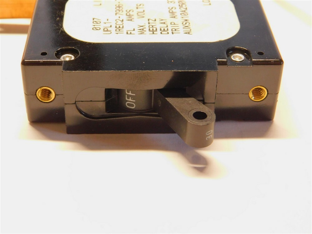 Airpax UPL1-1REC2-7996-7 30A 65VDC DC Circuit Breaker w/Aux N.O. N.C. Switch