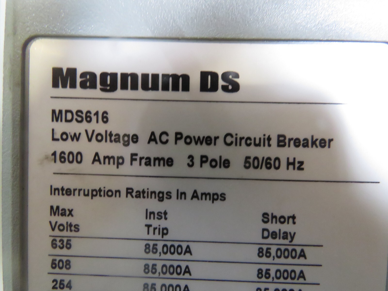 EATON CUTLER HAMMER 5MLSIG MAGNUM DS MDS6163WEA 125GN MNNNN NNNAX NEW