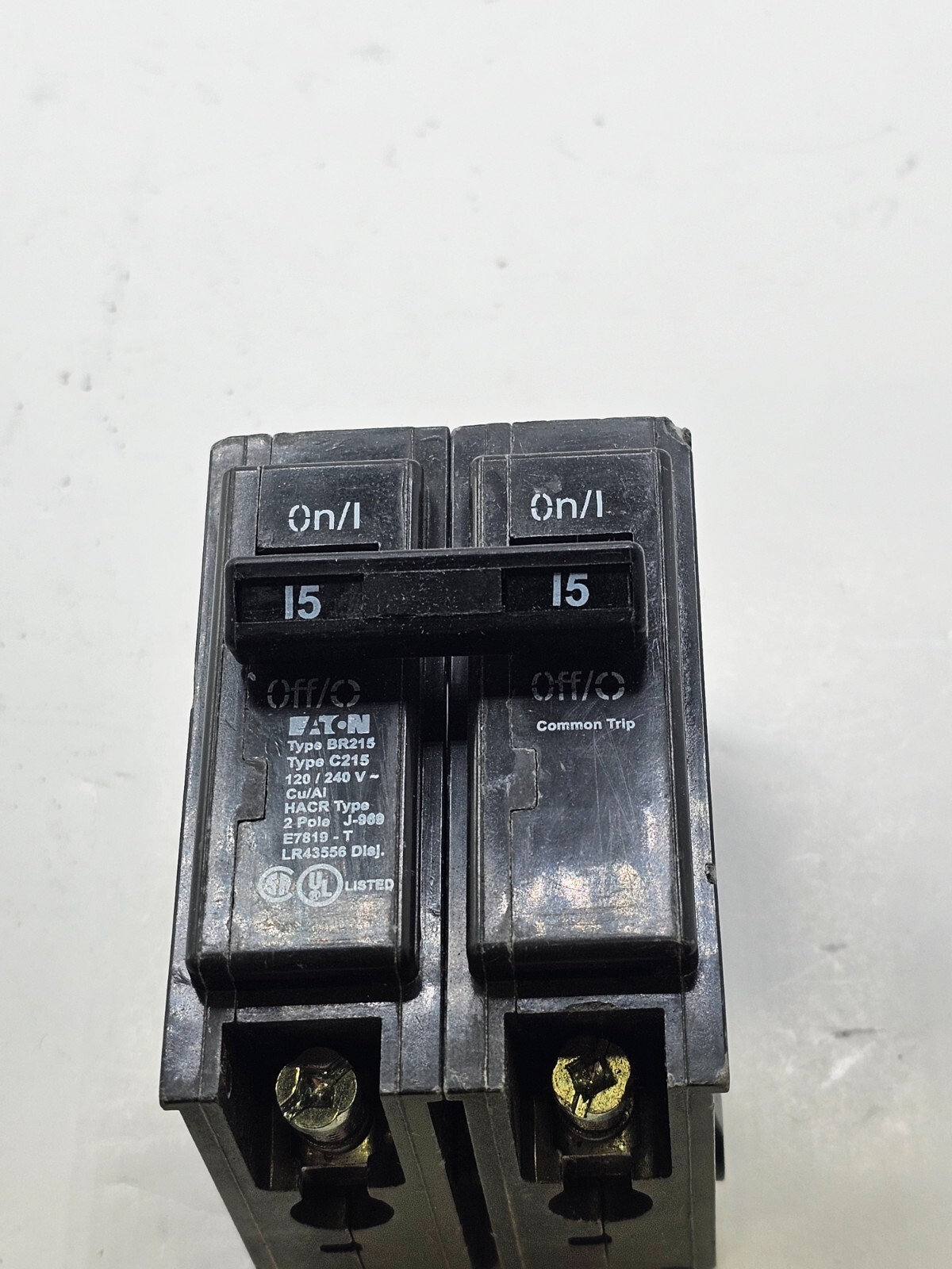 EATON BR 15 Amp 120/240 Volts 2-Pole Circuit Breaker Type C215 LR43556 BR215