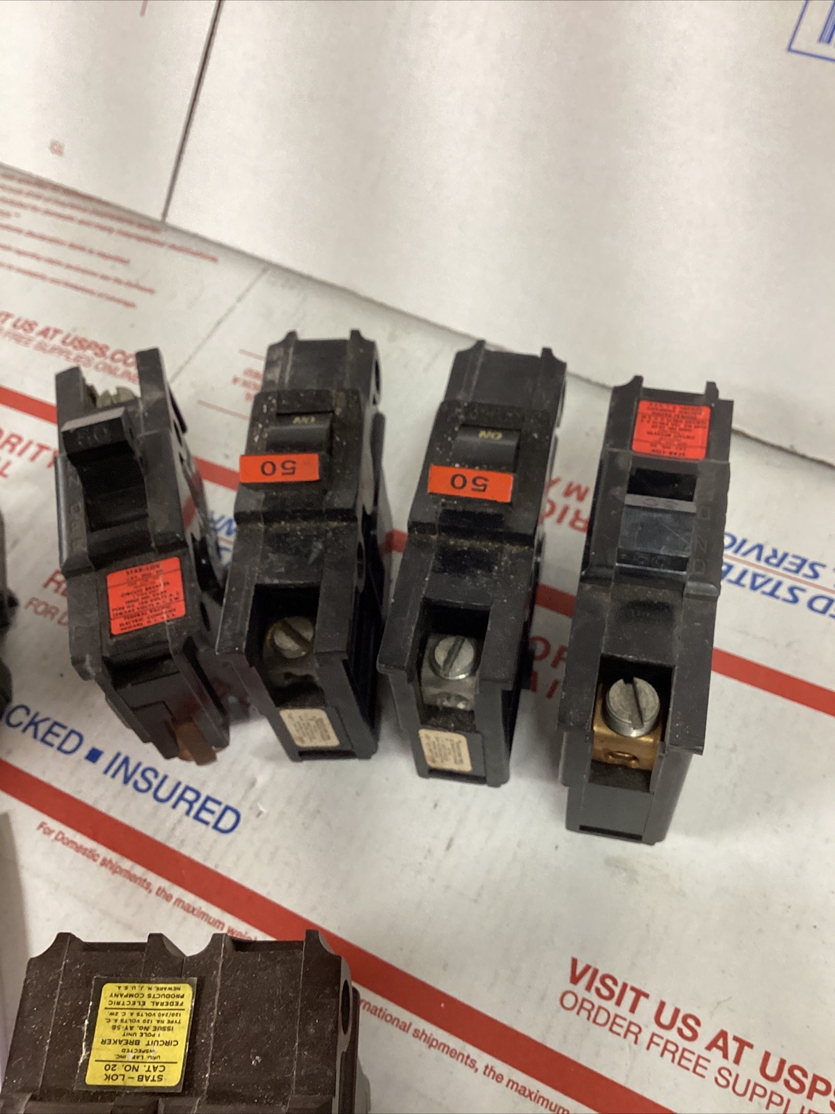 Lot/8 Asrt FPE Stab-Lok Type NA THICK Circuit Breaker/s NA220 NA130 NA140 NA150