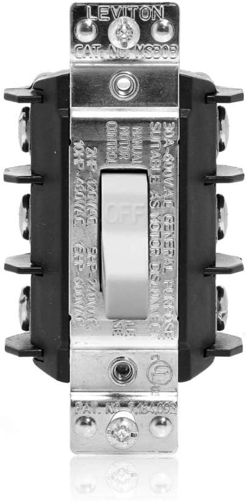 Reliable AC Manual Controller, 30A, Toggle Switch