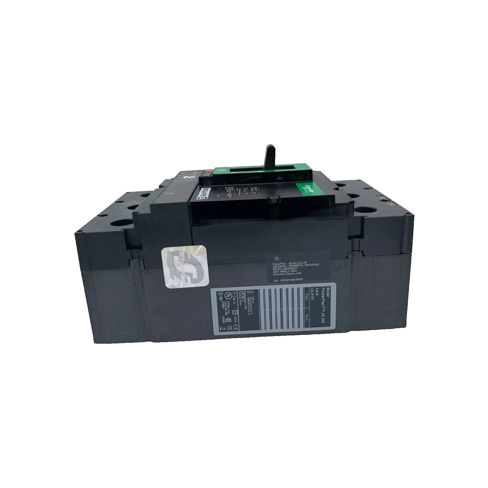 NIB – Square D – JGL36150 – 150A, 3-Pole Powerpact J Circuit Breaker