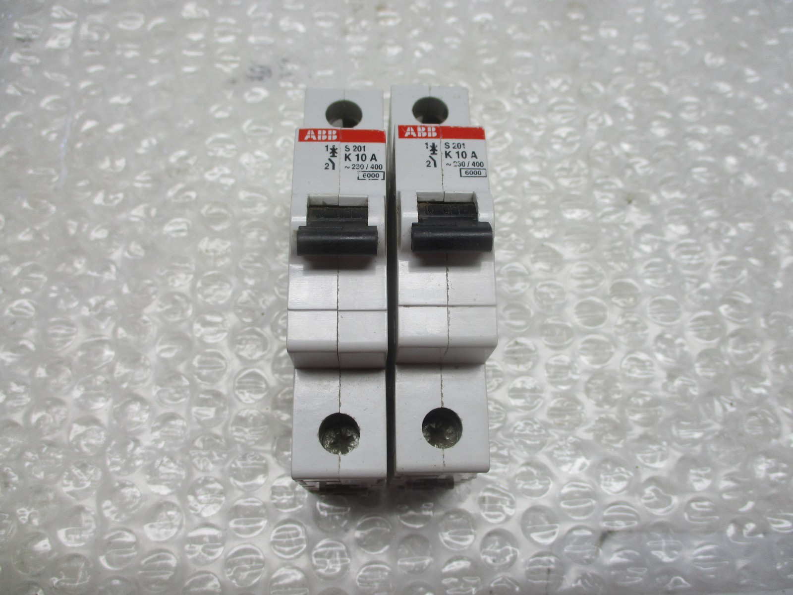 ABB S201 K10A BREAKER 1POLE 10AMP LOT OF 2 NSNP