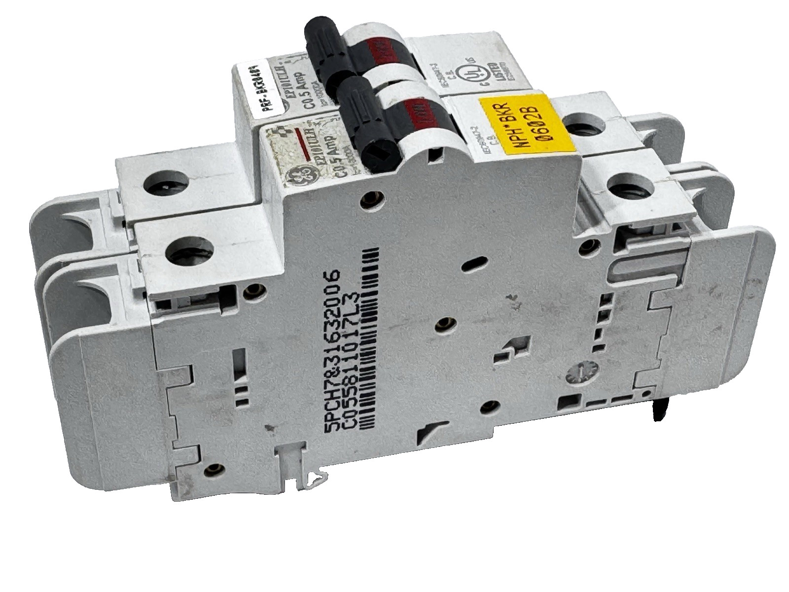 Lot of 2 GE EP101ULHC0.5 / 690265 E256870 0.5Amp Mini Circuit Breaker 1 Pole 120