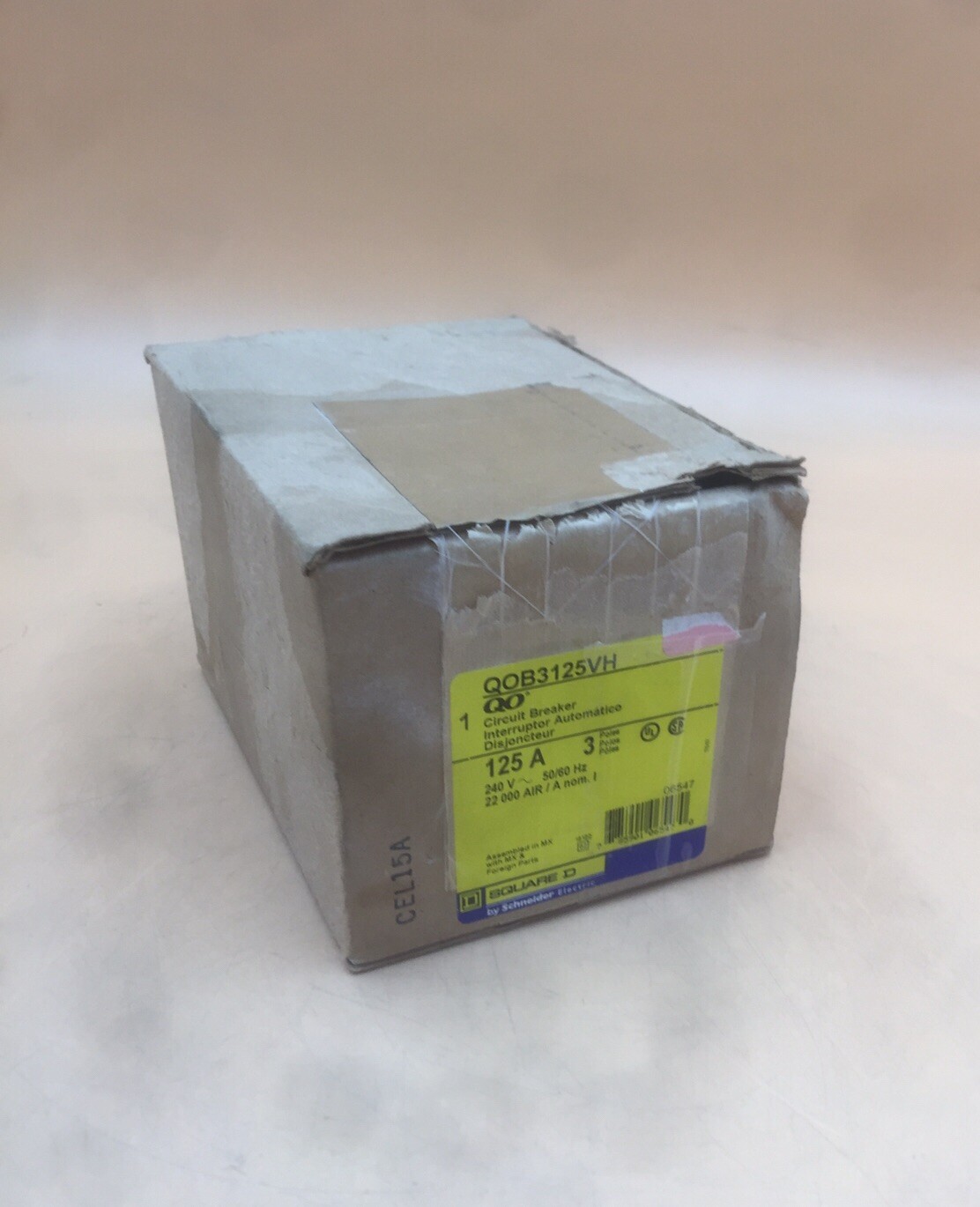 HOUSTON STOCK NEW SQUARE D QOB3125VH TYPE QOB 125 AMP FREE 2 DAY AIR SHIPPING