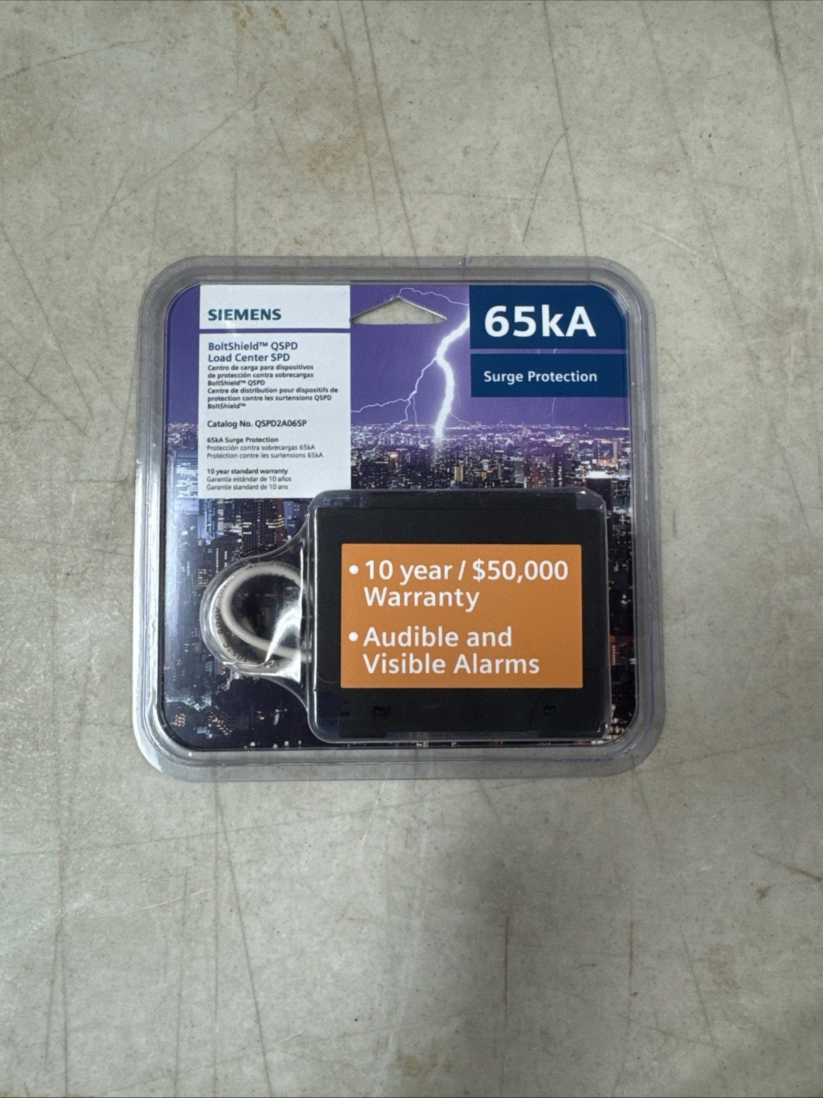 SIEMENS BoltShield 120/240V 65KA AC Home Surge Protection Device QSPD2A065P