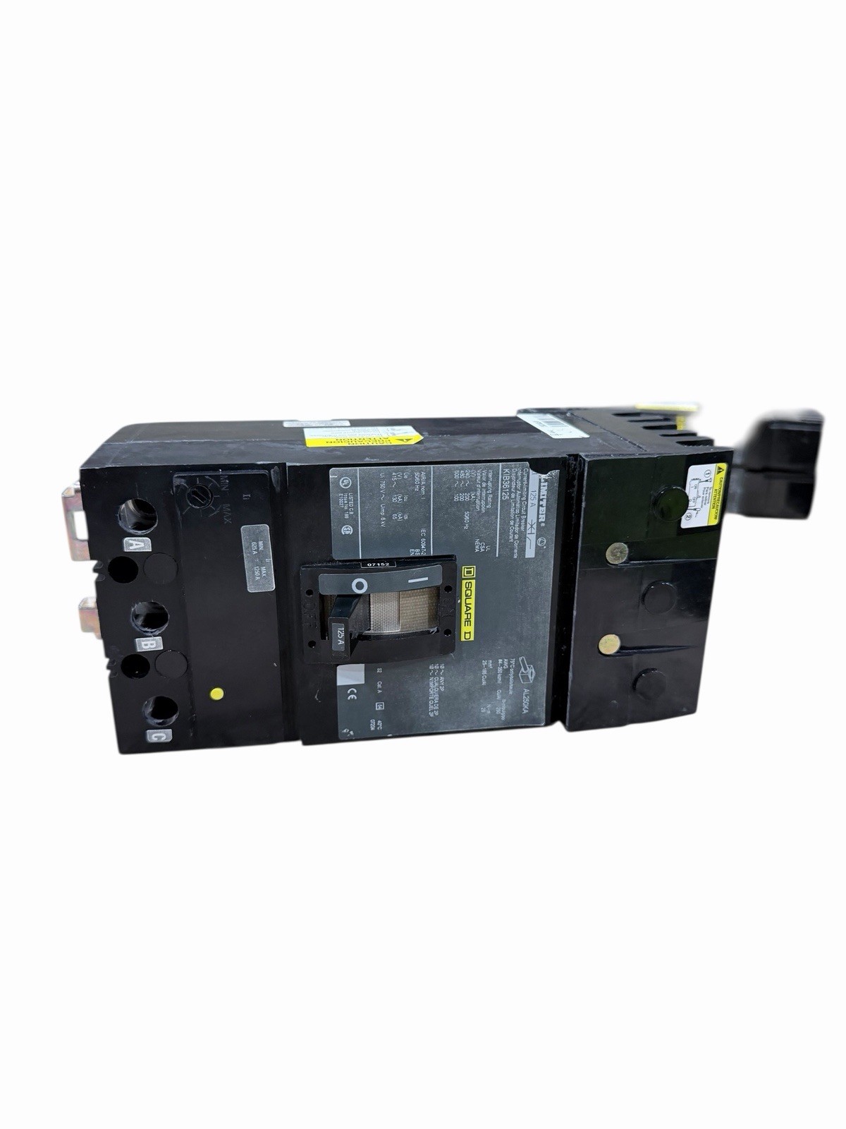 Square D KI36125 125A 3 Pole 600V I-Line Circuit Breaker K-Frame
