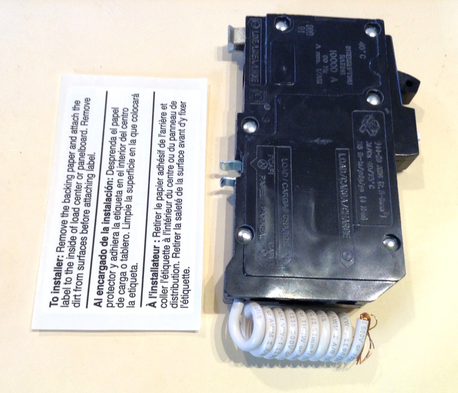 Square D QO120PCAFI Arc Fault Interrupter Circuit Breaker 20 Amp 1 Pole 120 Volt