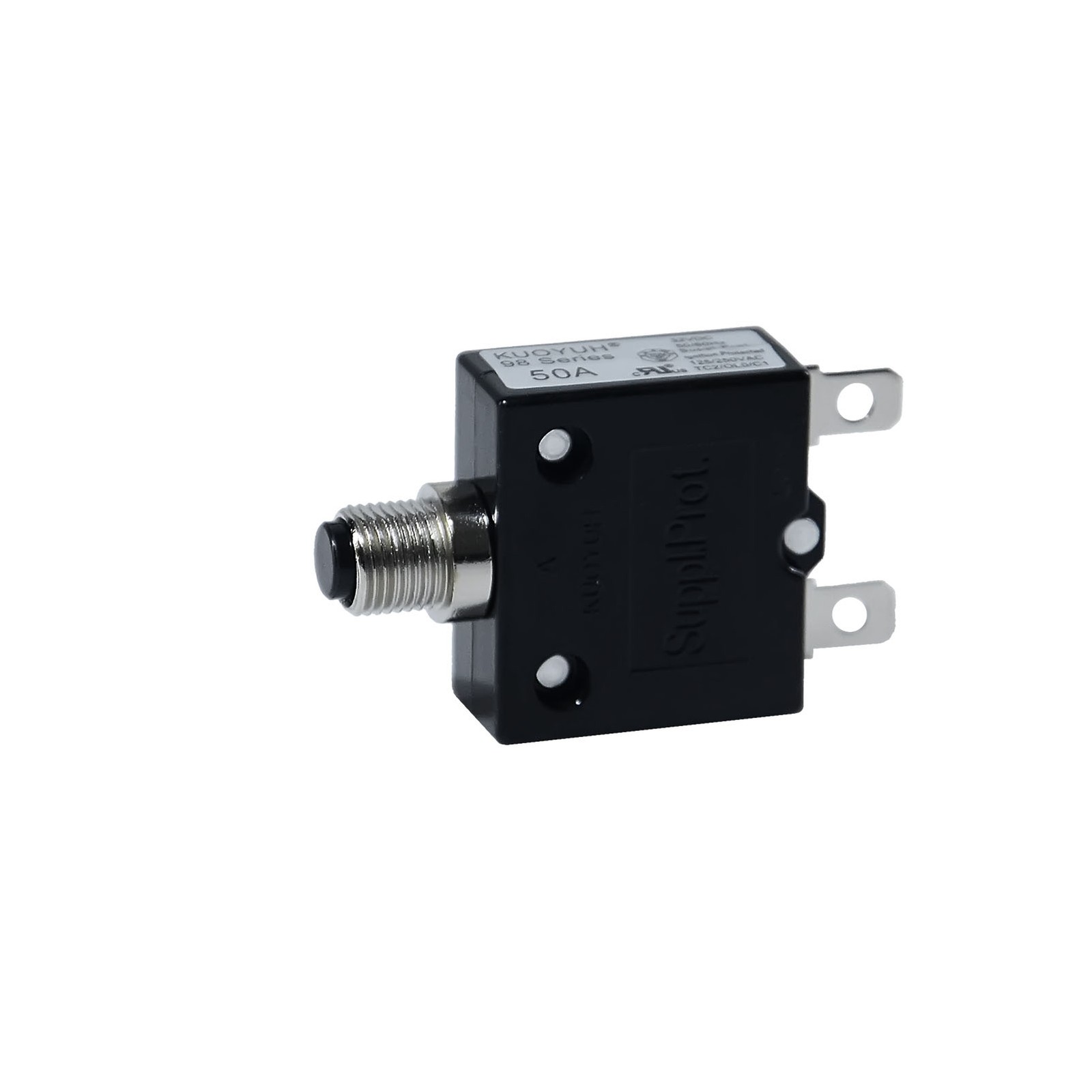 Universal 50 Amp Push Button Thermal Circuit Breaker 12-50V DC 125-250V Volt