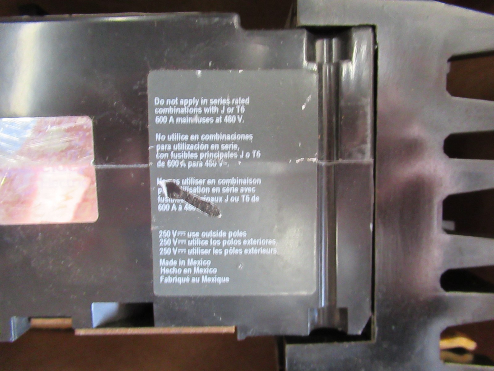 Square D FA36100 I-LINE Circuit Breaker 100 Amp 600 Volt 3 Pole (NS) 18K -NEW-S