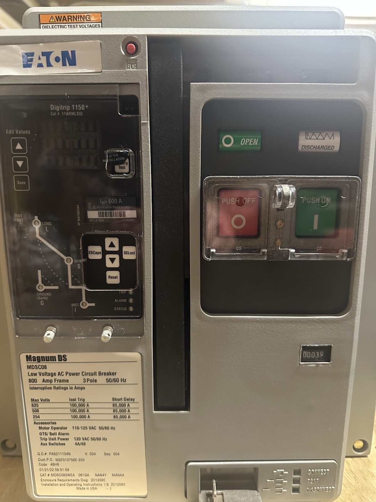 Eaton Magnum DS Mdsc08