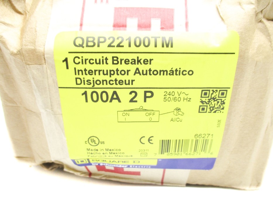 SQUARE D QBP22100TM 100A 240V NSFS