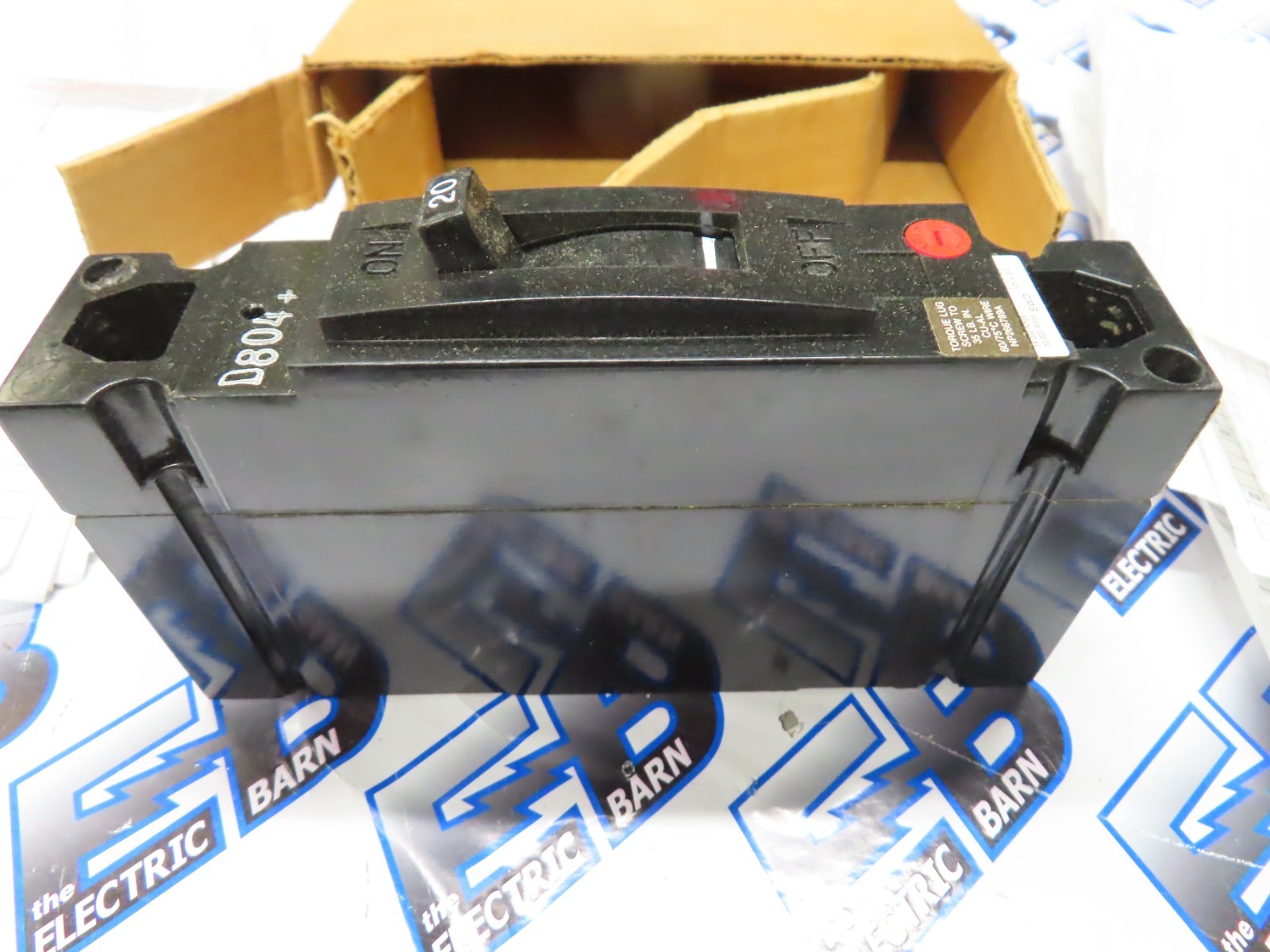 GE TED113020WL Circuit Breaker 20 Amp 277 Volt 1 Pole Black Bolt On 14K -NEW-B