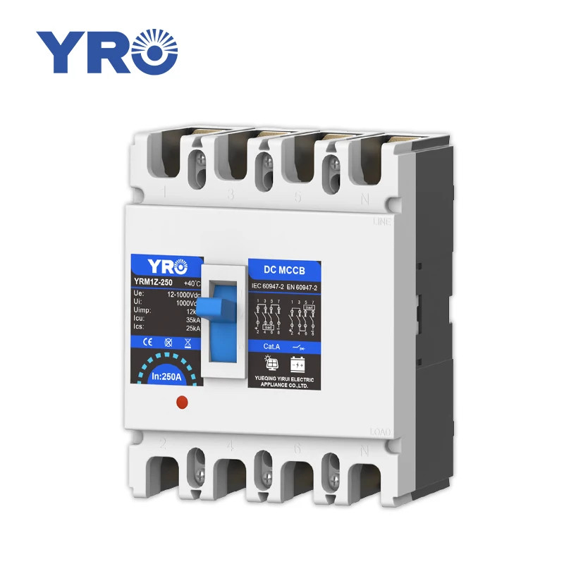 250A DC MCCB Solar Molded Case Circuit Breaker 2P 550V 160A 200A Overload Protec