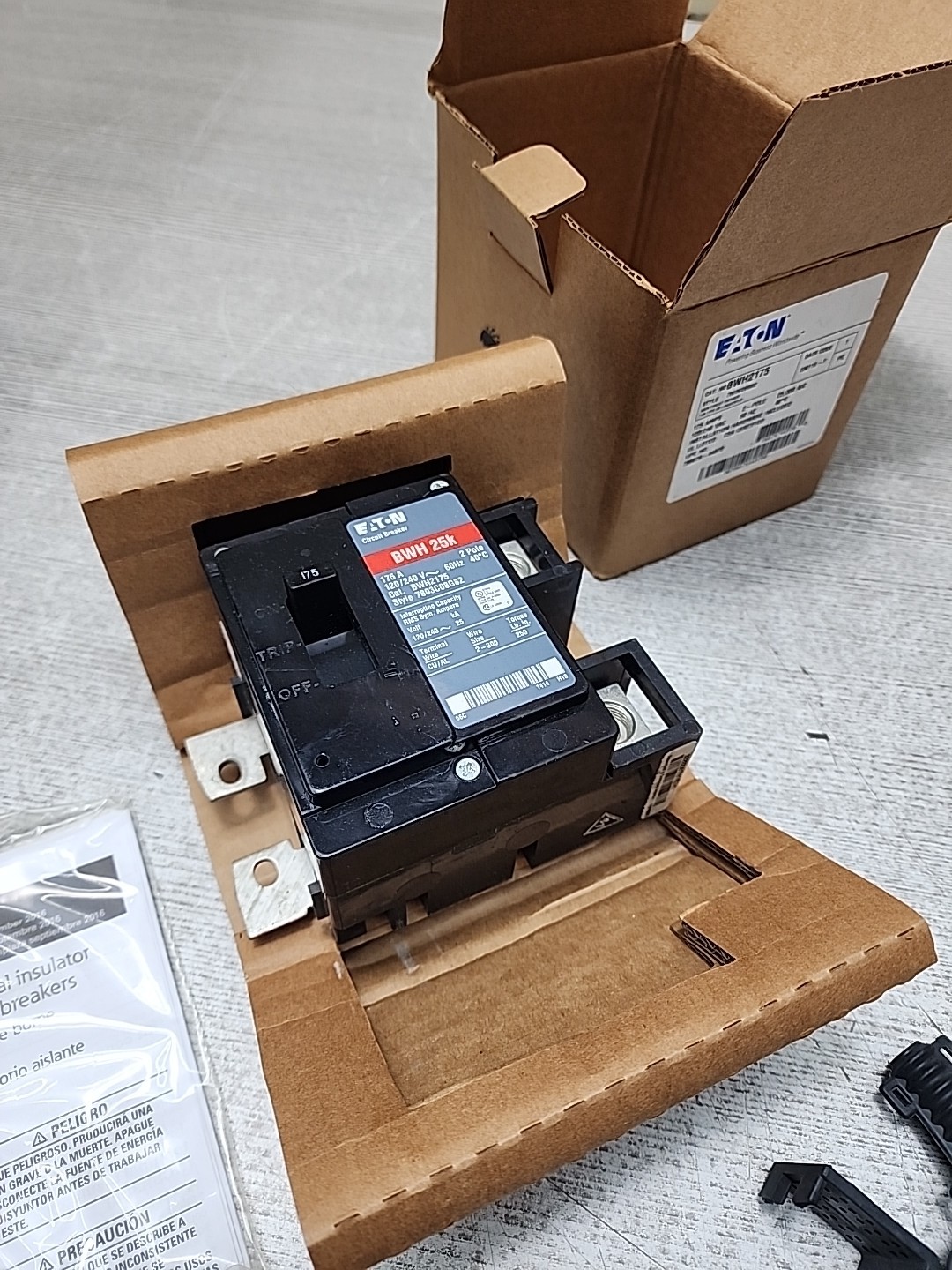 Eaton BWH2175 2 Pole 175 Amp 120/240v Type BWH 25k