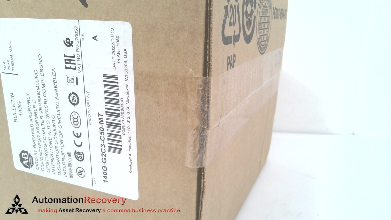 ALLEN BRADLEY 140G-G2C3-C50-MT SER A, CIRCUIT BREAKER ASSEMBLY, NEW #328122