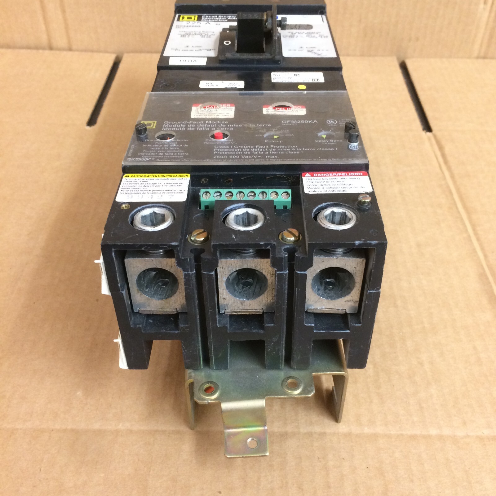 Square D KC34225G I-Limiter Circuit Breaker w/ GFM250KA Ground Fault Module