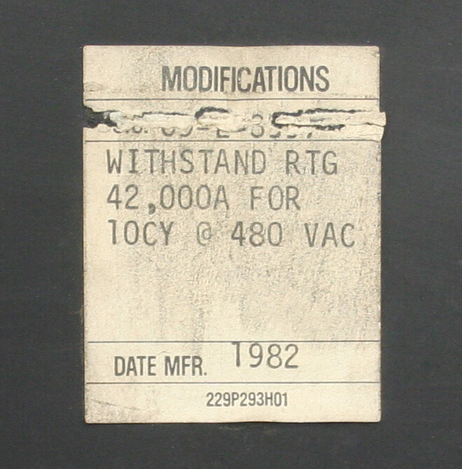 Westinghouse / Cutler Hammer / Eaton PB32000F 3P 600V 2000A Switch