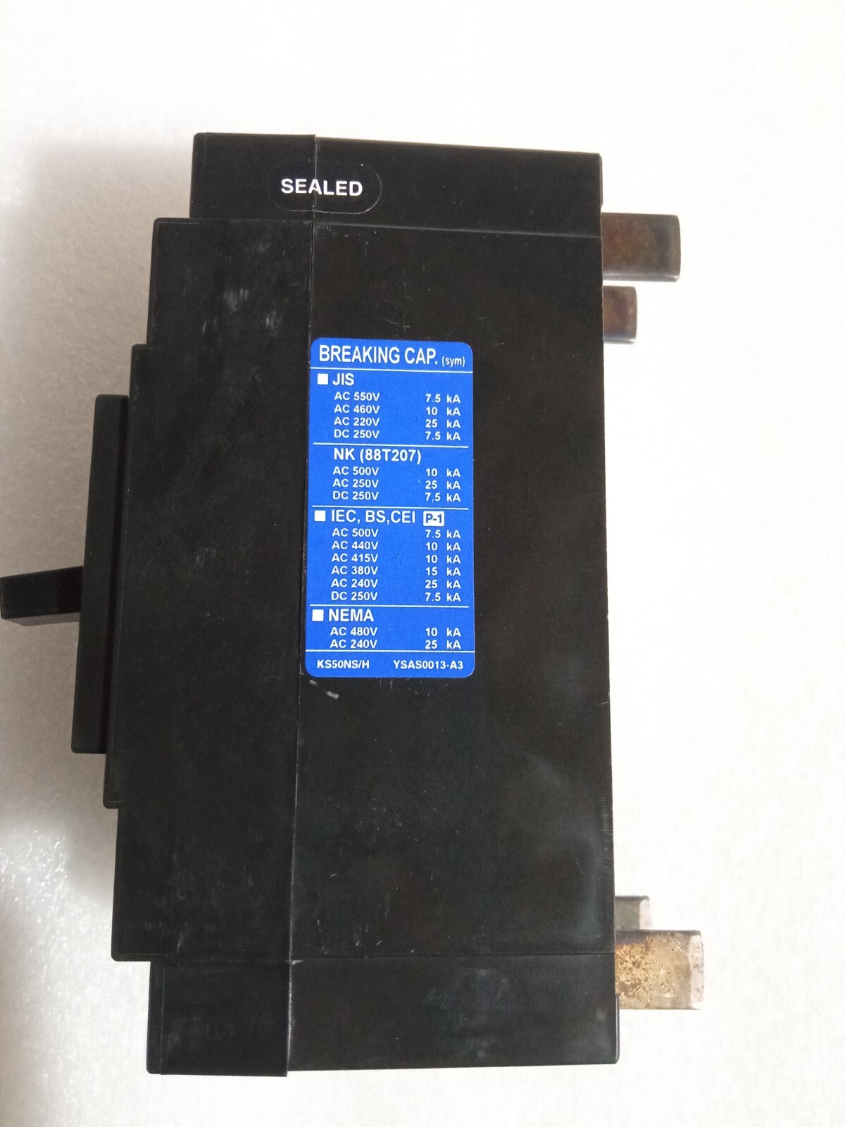 TERASAKI TemBreak XS50NS CIRCUIT BREAKER AC600V DC250V 20A 2 POLE NEW