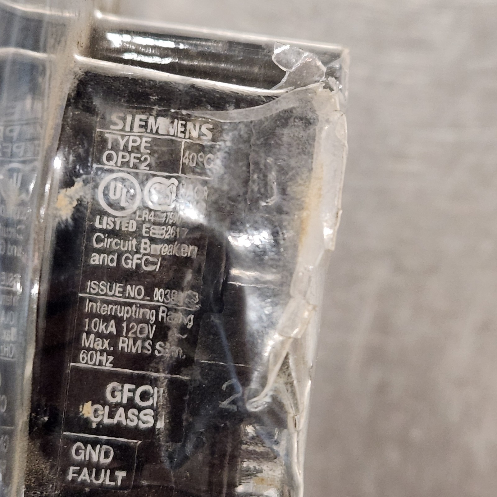 Siemens Ground-Fault Circuit Interruptor – New! Old Stock