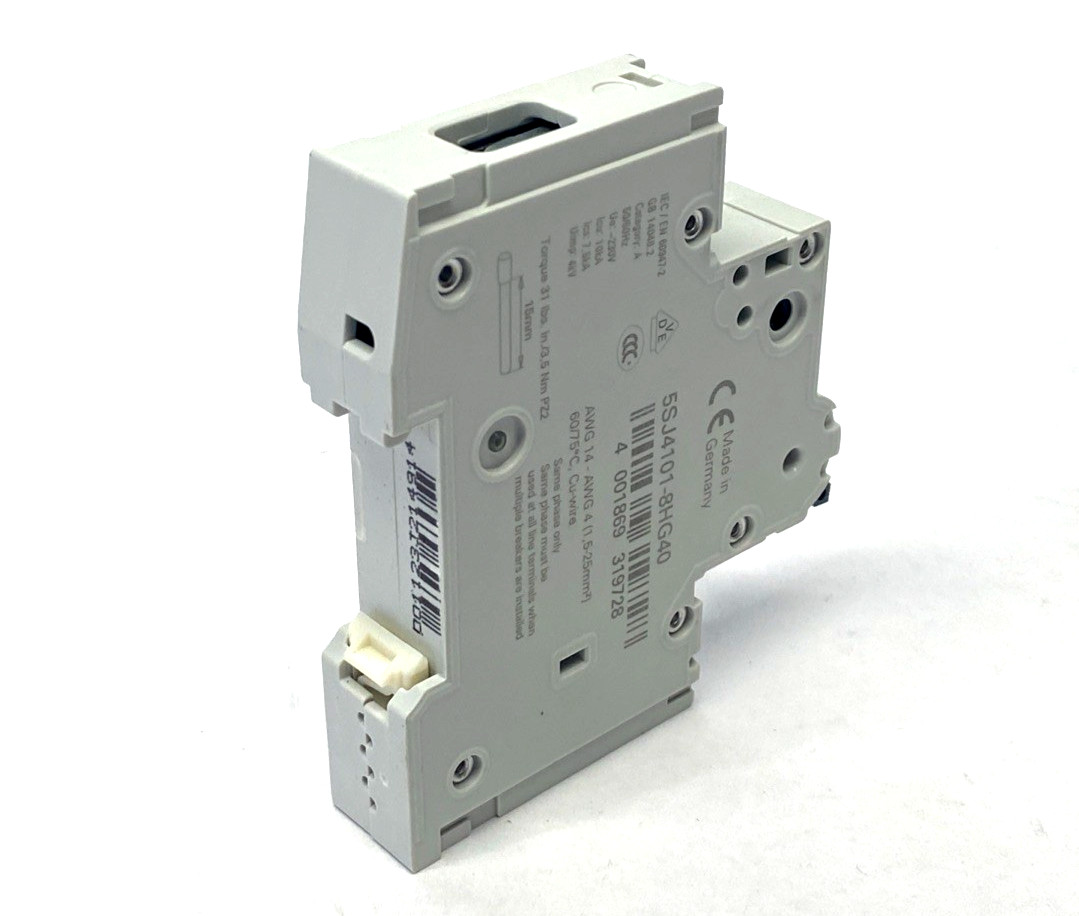 Siemens 5SJ4101-8HG40 Miniature Circuit Breaker 240V 14kA 1P 1A