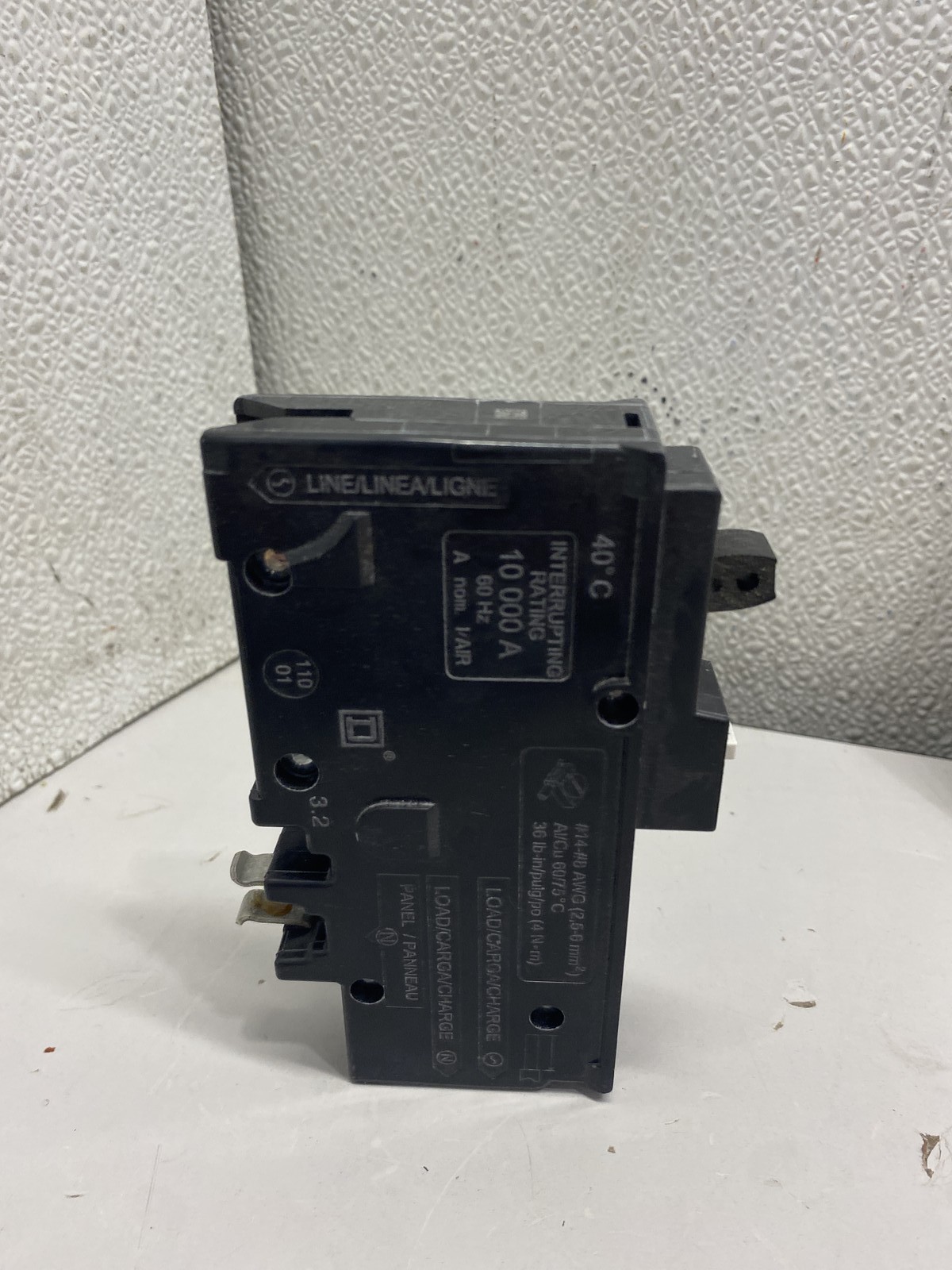 Lot of 2 SquareD/Homeline HOM115PCAFI Circuit Breaker 15A