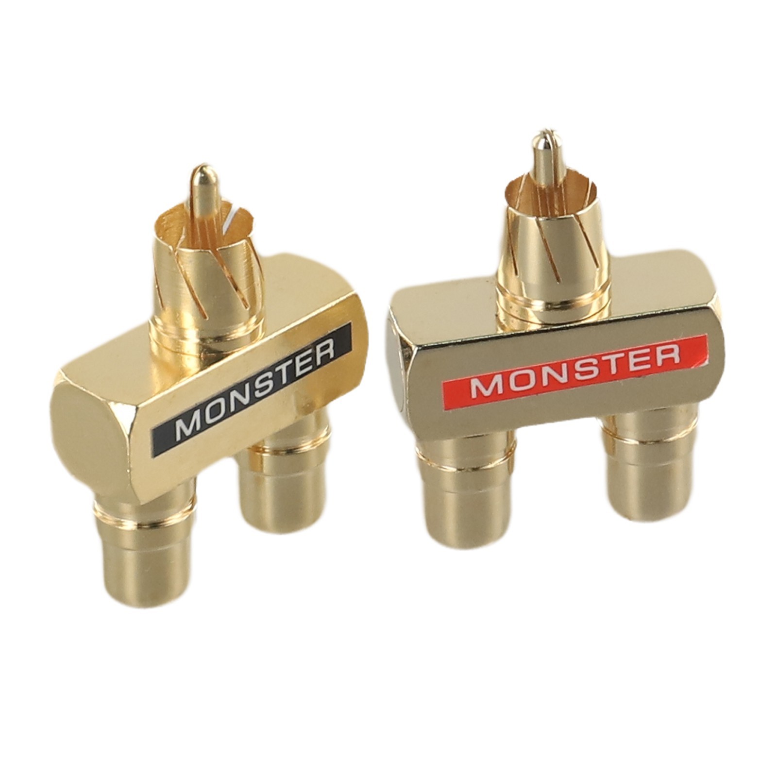 Y Splitter Adapter Copper Gold Plated Metal Parts 2pcs Accessory Audio