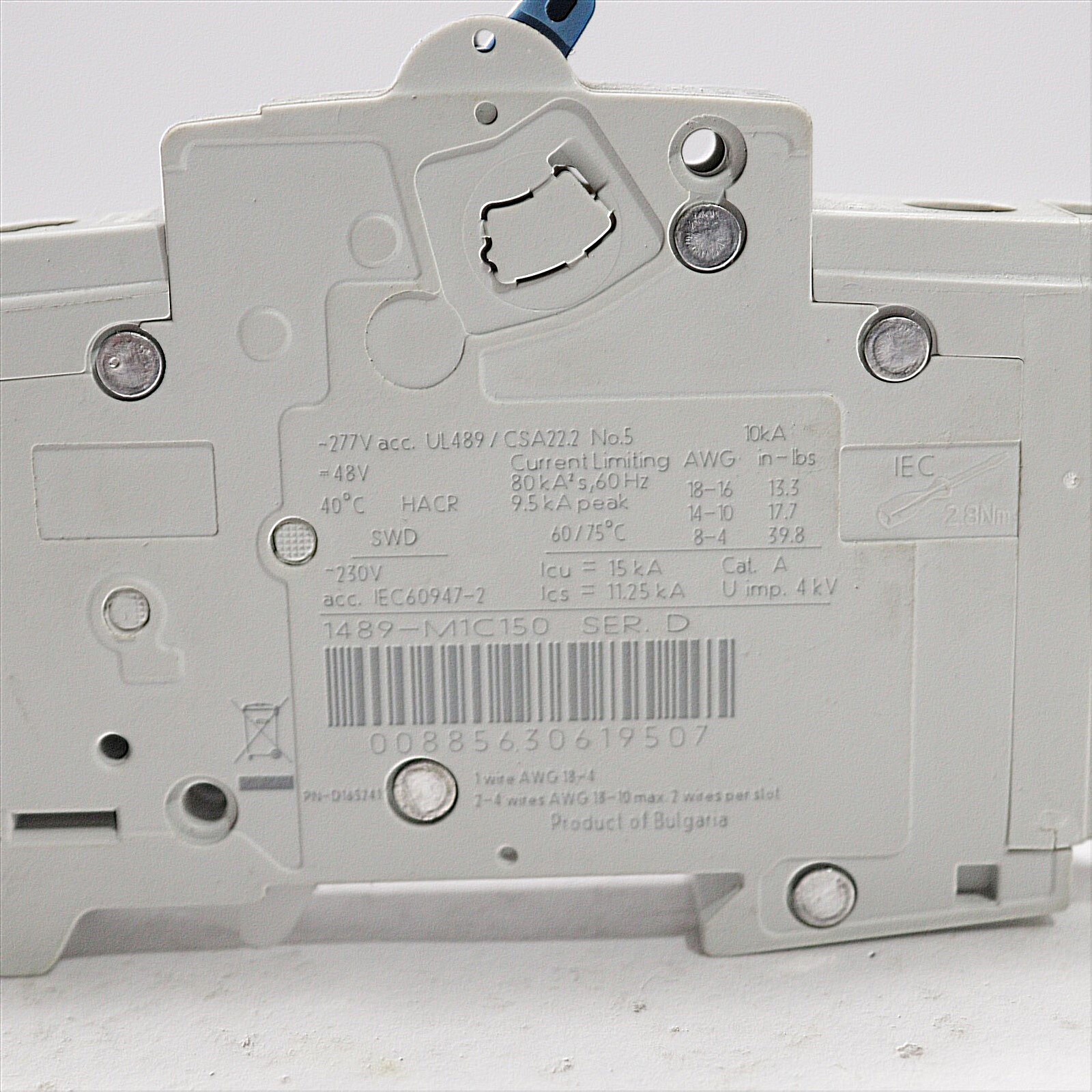 ALLEN BRADLEY 1 POLE 15A CIRCUIT BREAKER 1489 C15 A 1498-M1C150R