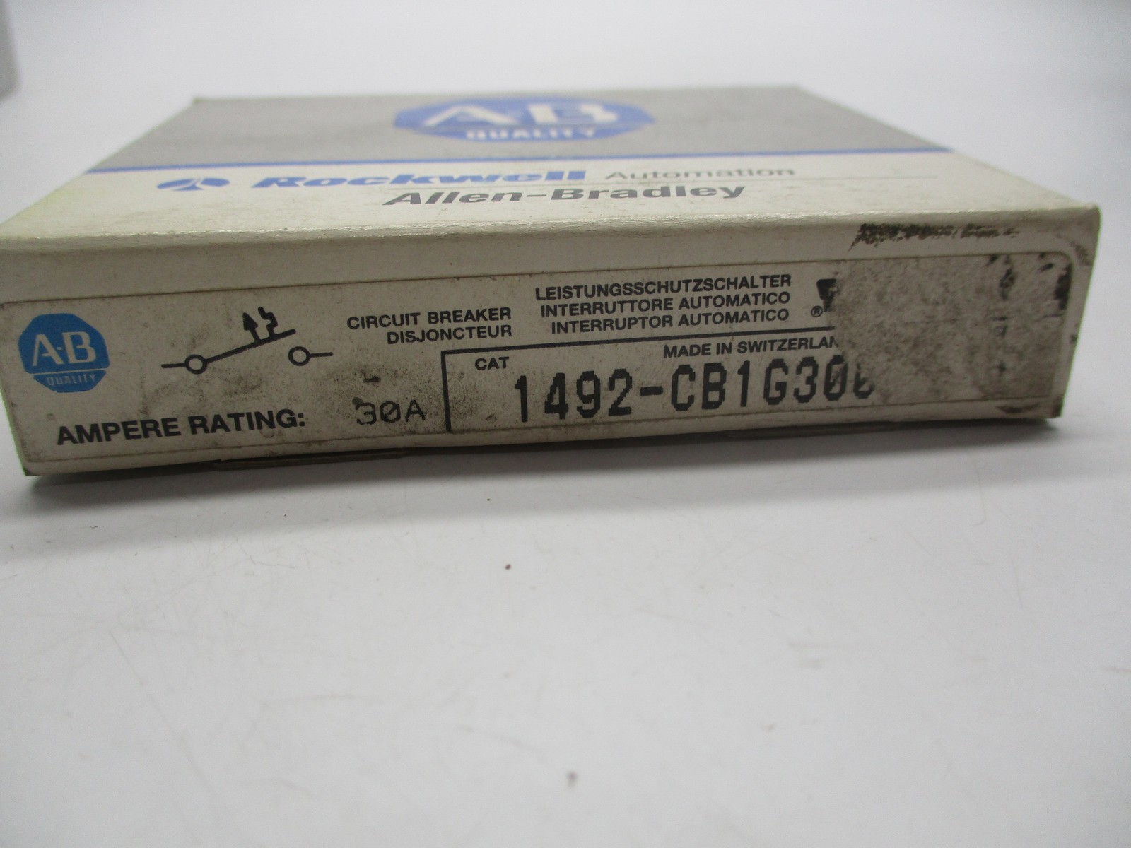 ALLEN BRADLEY 1492-CB1G300 SER.B CIRCUIT BREAKER 1POLE 30AMPS NSMP