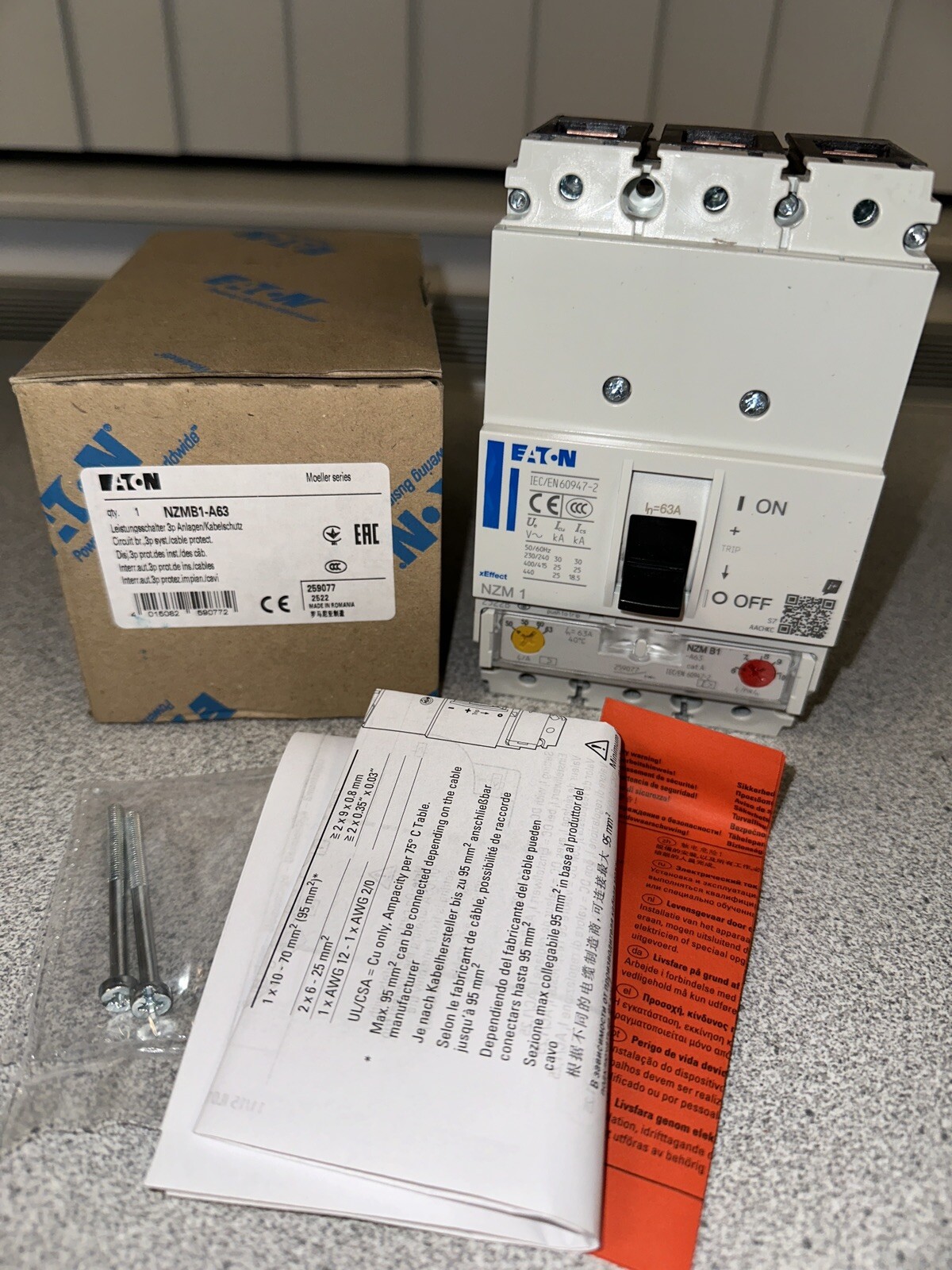 NEW EATON MOELLER NZMB1-A63 Molded Case Circuit Breaker USA SELLER Genuine OEM