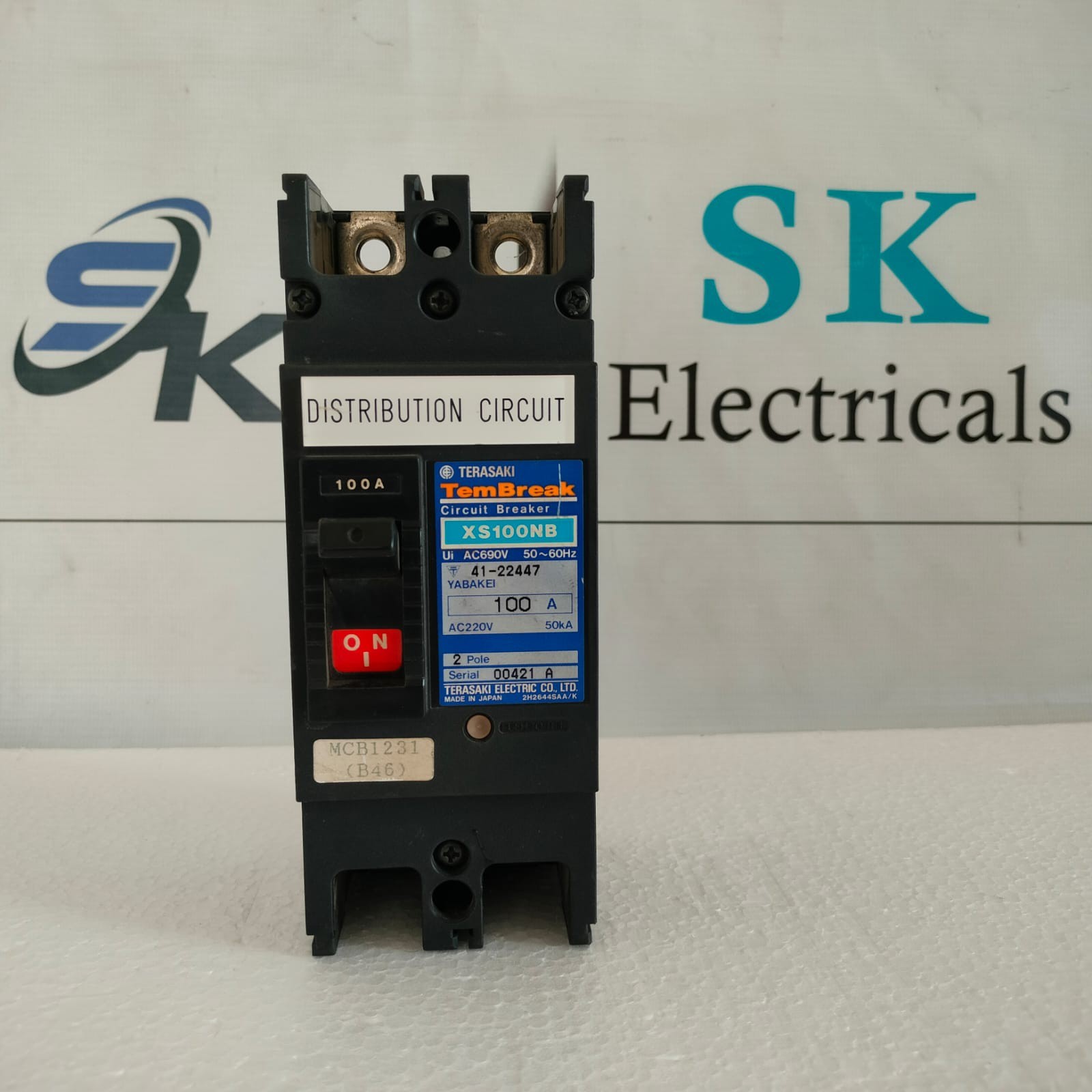 TERASAKI TEMBREAK XS100NB 50~60Hz 100A 2Pole CIRCUIT BREAKER