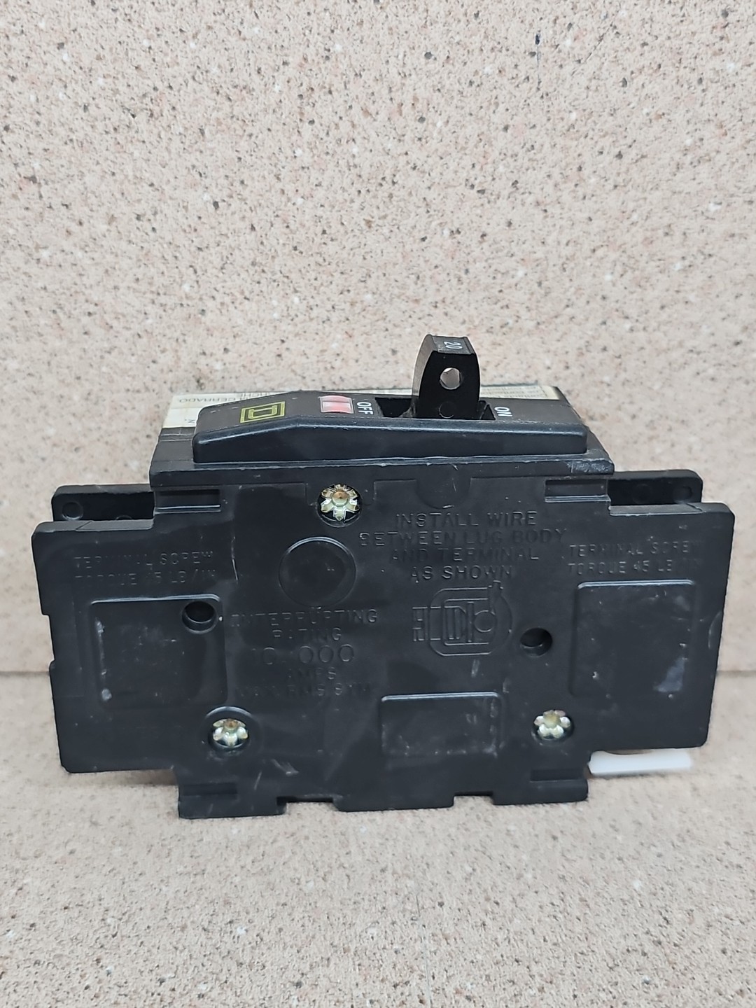 SQUARE D QOU1201200 Single Pole 20 AMP Circuit Breaker W/ AUXILIARY CONTACTS