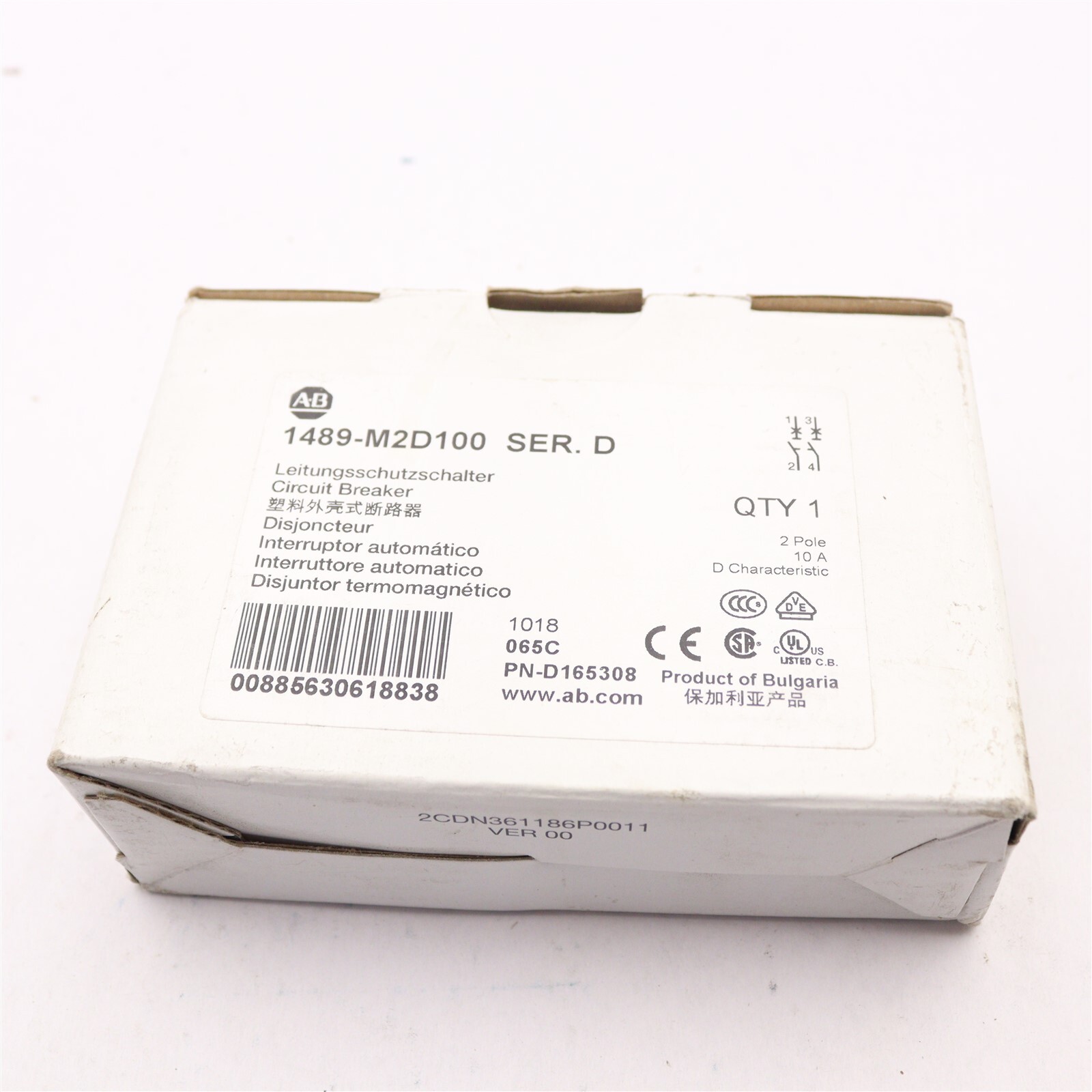 ALLEN BRADLEY 1489-M2D100/D CIRCUIT BREAKERundefined